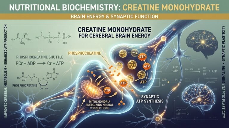 Creatine for Brain Energy: How Cerebral Phosphocreatine Shuttle Rescues Mental Fatigue & Cognitive Longevity